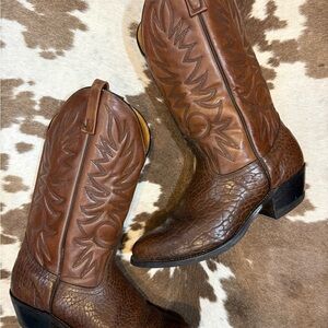 Brown Leather Cowboy Boots men’s size 9 1/2 D